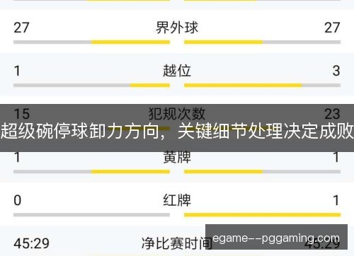 超级碗停球卸力方向，关键细节处理决定成败